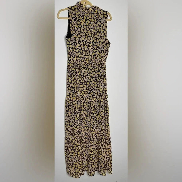 Who What Wear Black Floral Neck Scarf Maxi Dress - Picture 1 of 9